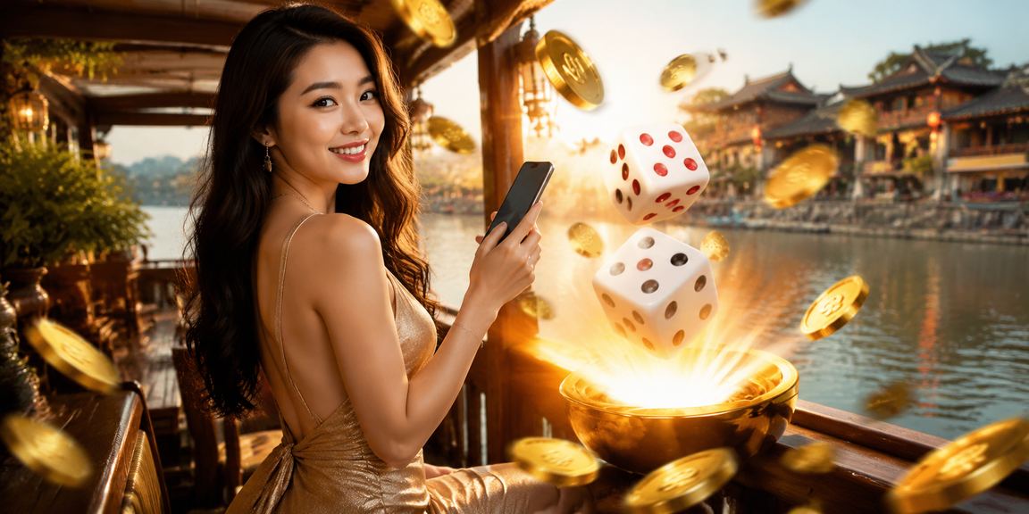 Người dùng Huế ngồi cà phê chơi tài xỉu trực tuyến trên điện thoại trong không khí thư giãn